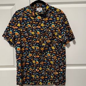 J. Crew Short-sleeve camp-collar shirt in Liberty® print BE384 size medium